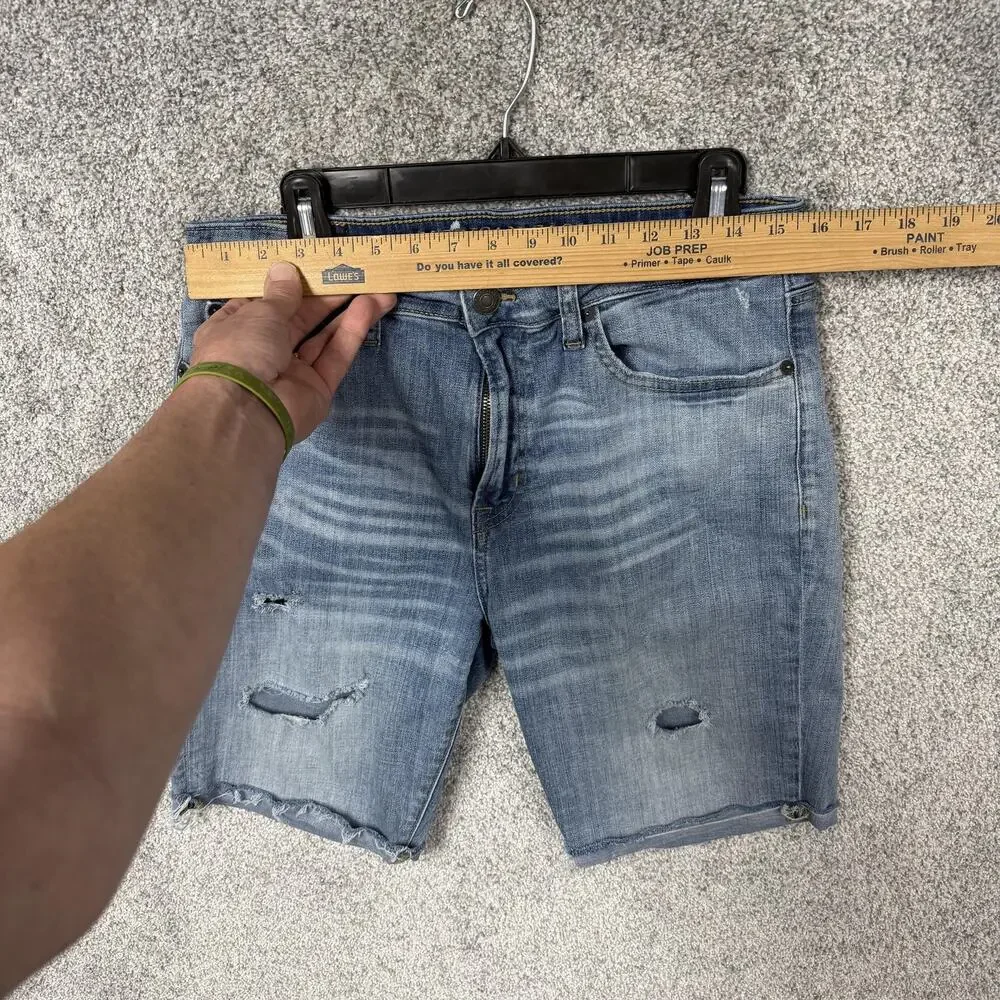 American Eagle Outfitters Bermuda Shorts 31x9 Blue Core Flex Distressed Grunge